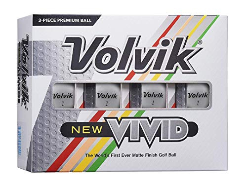 Volvik New Vivid Golf Balls  Matte White Large