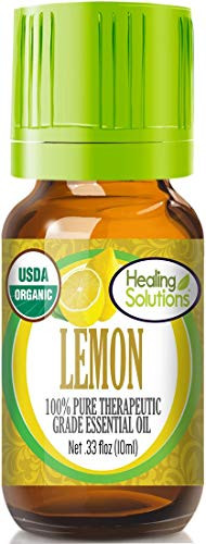 Organic Lemon Essential Oil 100 Pure  USDA Certified Organic Best Therapeutic Grade Essential Oil  10ml