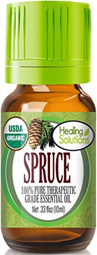 Organic Spruce Essential Oil 100 Pure  USDA Certified Organic Best Therapeutic Grade Essential Oil  10ml
