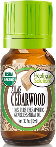 Organic Atlas Cedarwood Essential Oil 100 Pure  USDA Certified Organic Best Therapeutic Grade Essential Oil  10ml