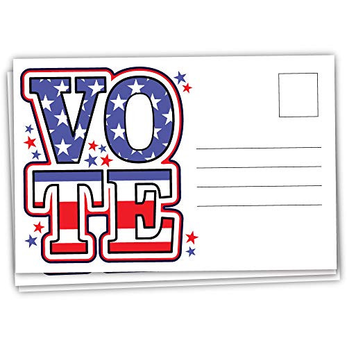 100 Vote Postcards  Patriotic Blank Postcards for Voting Campaign