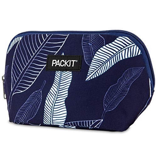 PackIt Freezable Snack Bag Navy Leaves