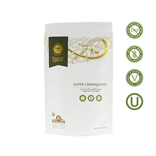 Druids Grove Refined Kappa Carrageenan ? Vegan ? NonGMO ? GlutenFree ? OU Kosher Certified  8 oz