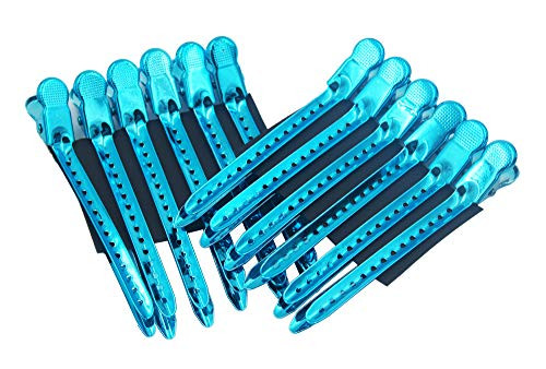 12Pcs Dividing Duck Bill Clips Clamp Hair Styling Clips Hairpin Metal Hairdressing Sectioning For Salon Styling Tools Blue 12Pcs Dividing Duck Bill Clips Clamp Hair Styling Clips Hairpin Metal Hairdressing Sectioning For Salon Styling Tools Blue