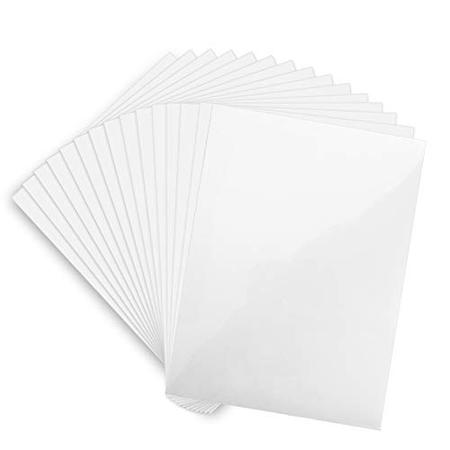 Printable Transparent Sticker Paper  85 X 11 Blank Custom Label Sticker Sheets  15 Clear Sheets  for Inkjet Printers