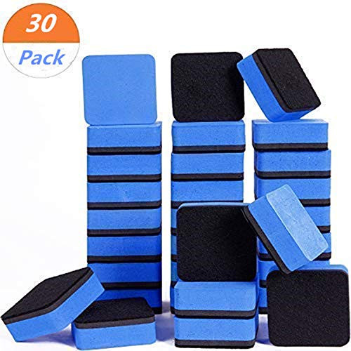 30 Pack Dry Erase Erasers Magnetic Whiteboard Eraser Chalkboard Dry Eraser for Classroom Home and Office