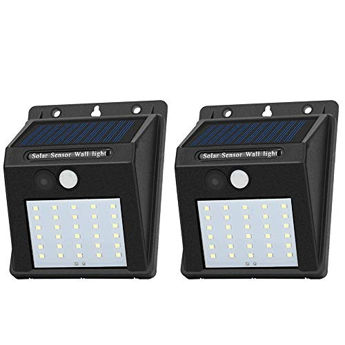 Solar Sensor Lights Outdoor 30 LED Wireless Waterproof Security Solar Motion Sensor Wall Lights for Fence Patio Deck Yard Garden with Motion Activated Auto OnOff 2 Cool White Solar Sensor Lights Outdoor 30 LED Wireless Waterproof Security Solar Motion Sensor Wall Lights for Fence Patio Deck Yard Garden with Motion Activated Auto OnOff 2 Cool White