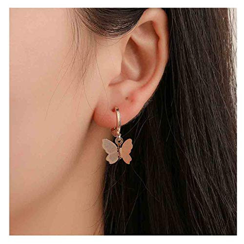 Olbye Butterfly Earrings Dainty Gold Drop Earrings Charm Earring Body Jewelry for Women and Girls