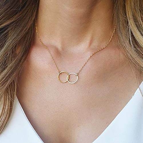 CanB Double Circle Necklace Double Ring Necklace Interlocking Necklace Karma Necklace Ring Link Necklace Entwine Necklace CanB Double Circle Necklace Double Ring Necklace Interlocking Necklace Karma Necklace Ring Link Necklace Entwine Necklace