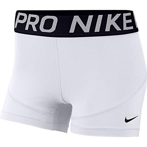 Nike Womens Pro 3 Training Short WhiteBlackBlack Large