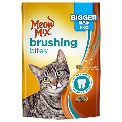 Meow Mix Brushing Bites Cat Dental Treats Made With Real Chicken 9 Oz