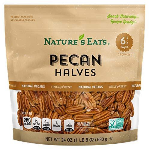 Natures Eats Pecan Halves 24 Ounce