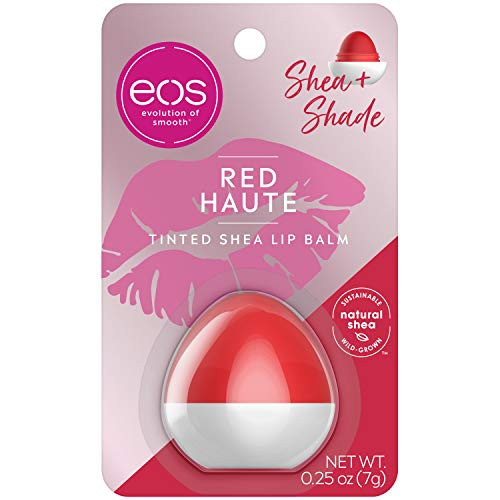 eos Shea Shade Tinted Lip Balm Red Haute 24 Hour Hydration Lip Care to Moisturize Dry Lips Gluten Free 025 oz eos Shea Shade Tinted Lip Balm Red Haute 24 Hour Hydration Lip Care to Moisturize Dry Lips Gluten Free 025 oz