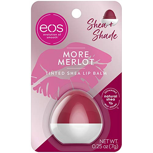 eos Shea Shade Tinted Lip Balm More Merlot 24 Hour Hydration Lip Care to Moisturize Dry Lips Gluten Free 025 oz eos Shea Shade Tinted Lip Balm More Merlot 24 Hour Hydration Lip Care to Moisturize Dry Lips Gluten Free 025 oz