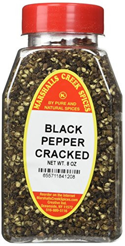 BLACK PEPPER CRACKED FRESHLY PACKED IN LARGE JARS spices herbs seasoning 8 ounce