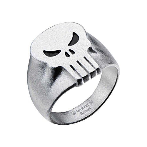 Marvel Comics Punisher Skull Stainless Steel Mens Ring Size 9