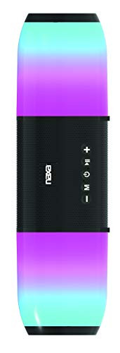 NAXA Electronics NAS3097 Vibe Xtra Bluetooth Speaker and MP3 Player with LED Flashing Lights Black
