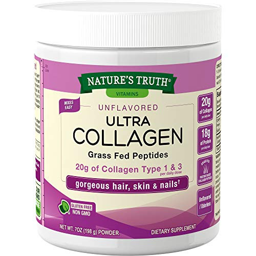Natures Truth Ultra Collagen Powder 7 oz Type I and III Hydrolyzed Collagen Peptides Grass Fed Paleo Keto Friendly Protein Packed Unflavored NonGMO Gluten Free Natures Truth Ultra Collagen Powder 7 oz Type I and III Hydrolyzed Collagen Peptides Grass Fed Paleo Keto Friendly Protein Packed Unflavored NonGMO Gluten Free