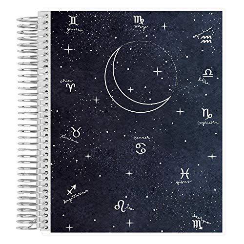 Erin Condren Coiled Notebook Productivity Layout  Zodiac All Signs Designer Interchangeable Cover Lined Paper with to Do List Measures 85 x 11 Boost Productivity Durable Pretty Cute