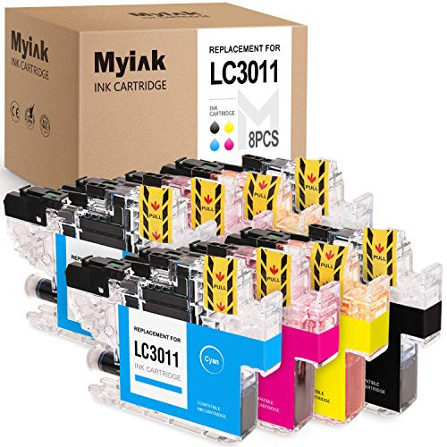 MYIK Compatible Ink Cartridge Replacement for Brother LC3011 LC3011 Work for MFCJ895DW MFCJ497DW MFCJ491DW MFCJ690DW 2 Black 2 Cyan 2 Magenta 2 Yellow 8 Pack