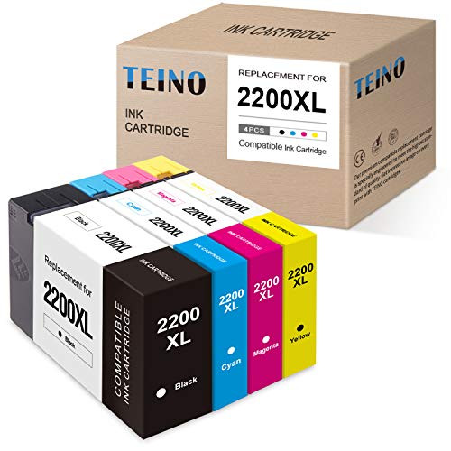 TEINO Compatible Ink Cartridge Replacement for Canon 2200XL PGI2200XL 2200 XL use with Canon MAXIFY MB5420 MB5120 MB5020 MB5320 IB4120 IB4020 1 Black 1 Cyan 1 Magenta 1 Yellow 4Pack TEINO Compatible Ink Cartridge Replacement for Canon 2200XL PGI2200XL 2200 XL use with Canon MAXIFY MB5420 MB5120 MB5020 MB5320 IB4120 IB4020 1 Black 1 Cyan 1 Magenta 1 Yellow 4Pack