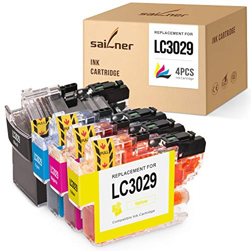 SAILNER Compatible Ink Cartridge Replacement for Brother LC3029 LC3029 use with MFCJ6535DW MFCJ5830DW MFCJ5930DW MFCJ5830DWXL MFCJ6535DWXL Black Cyan Magenta Yellow 4 Pack High Yield