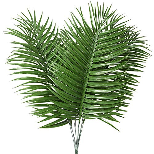 JiaTaiR Artificial Palm Tree Leaves Tropical Plants Faux Fake Palm Frond Plant Artificial Plants Greenery Flowers for Home Kitchen Party Arrangement Wedding Decorations(Pack of 12) JiaTaiR Artificial Palm Tree Leaves Tropical Plants Faux Fake Palm Frond Plant Artificial Plants Greenery Flowers for Home Kitchen Party Arrangement Wedding Decorations(Pack of 12)