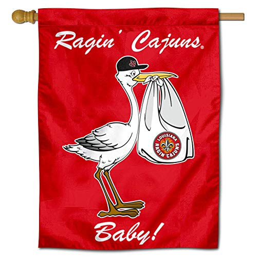 College Flags  Banners Co Louisiana Lafayette Ragin Cajuns New Baby Gift Banner Flag