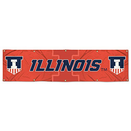 College Flags  Banners Co Illinois Fighting Illini Large 2x8 Foot Banner