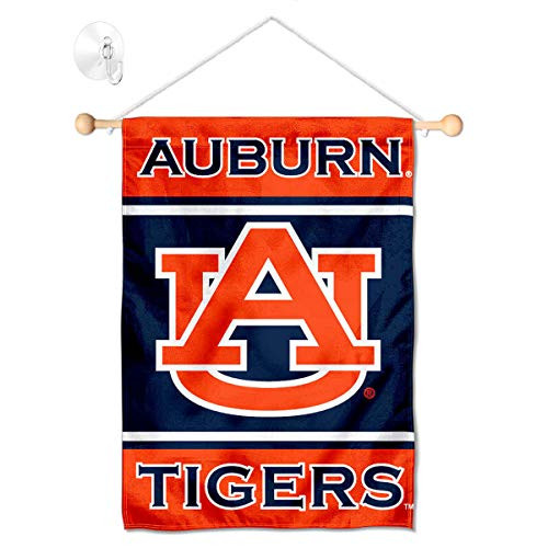College Flags  Banners Co Auburn Window Wall Banner Hanging Flag with Suction Cup