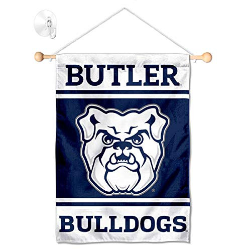 College Flags  Banners Co Butler Bulldogs Window Wall Banner Hanging Flag with Suction Cup