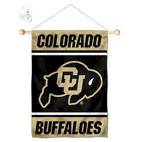 College Flags  Banners Co Colorado Buffaloes Window Wall Banner Hanging Flag with Suction Cup