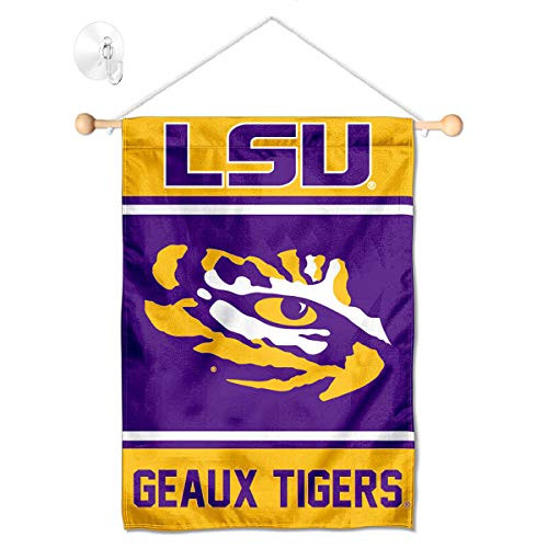 College Flags  Banners Co Louisiana State LSU Tigers Window Wall Banner Hanging Flag with Suction Cup
