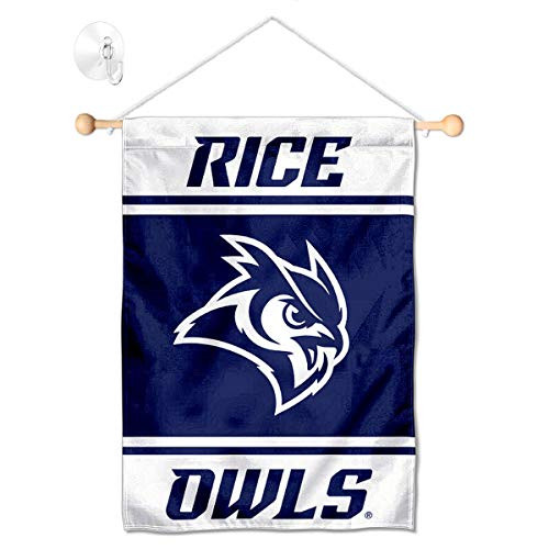 College Flags  Banners Co Rice Owls Window Wall Banner Hanging Flag with Suction Cup