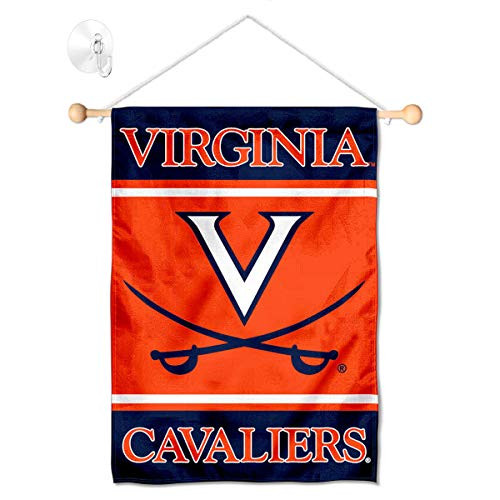 College Flags  Banners Co Virginia Cavaliers Window Wall Banner Hanging Flag with Suction Cup