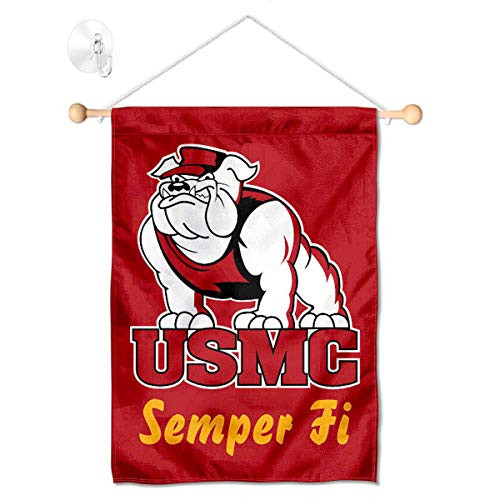 College Flags  Banners Co US Marines Corps Semper Fi Window Wall Banner Hanging Flag with Suction Cup