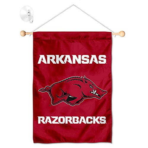 College Flags  Banners Co Arkansas Razorbacks Banner for Windows Doors and Walls