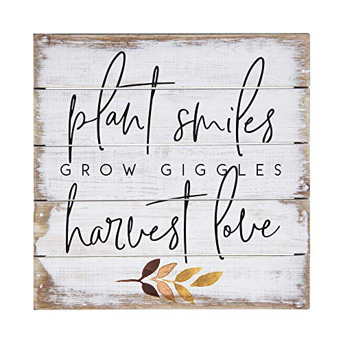 Simply Said INC Perfect Pallets Petites Plant Smiles Harvest Love 6x6 in Rustic Wood Sign PET1992 Simply Said INC Perfect Pallets Petites Plant Smiles Harvest Love 6x6 in Rustic Wood Sign PET1992