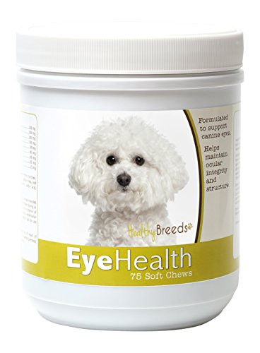 Healthy Breeds  Dog Eye Care Support for Bichon Frise  Over 80 Breeds  Soft Chew Supplement  75 Count