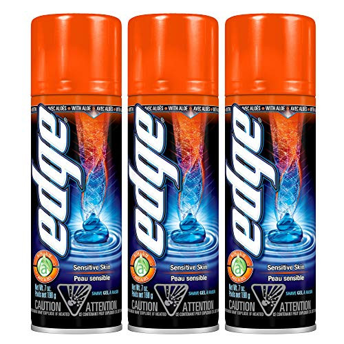 Edge Shave Gel Sensitive Skin 7Ounce Cans  Pack of 3