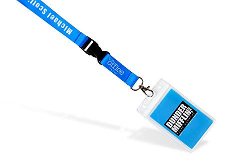 JUST FUNKY The Office Fun Run Race for The Cure Lanyard  ID Badge Sleeve  Raise Rabies Awareness  Official The Office Collectible Lanyard