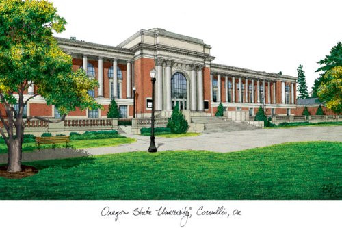 Campus Images OR996 Oregon State University Lithographic Print