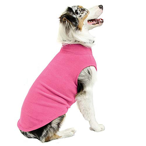 Gooby Stretch Fleece Dog Vest  Pink 5XLarge  Pullover Fleece Dog Sweater  Warm Dog Jacket Winter Dog Clothes Sweater Vest  Dog Sweaters for Small Dogs to Large Dogs for Indoor and Outdoor Use