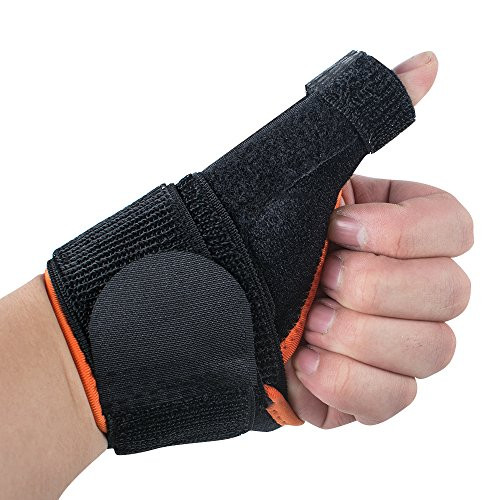 Vinmax Arthritis Thumb Splint, Thumb Spica Support Brace for Pain, Sprains, Strains, Arthritis, Carpal Tunnel & Trigger Thumb Immobilizer - Wrist Strap -One Pair For Left And Right Hand (Black-Orange) Vinmax Arthritis Thumb Splint, Thumb Spica Support Brace for Pain, Sprains, Strains, Arthritis, Carpal Tunnel & Trigger Thumb Immobilizer - Wrist Strap -One Pair For Left And Right Hand (Black-Orange)