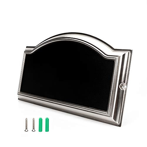 Home Master Hardware Metal Address Plaque Rectangular Arch Top  Display Your Address and Street Name Custom House Number Sign Wall Mounted Sign with Mounting Screw