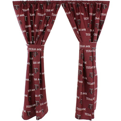 College Covers Texas AM Aggies Printed Curtain Panels 42 x 84