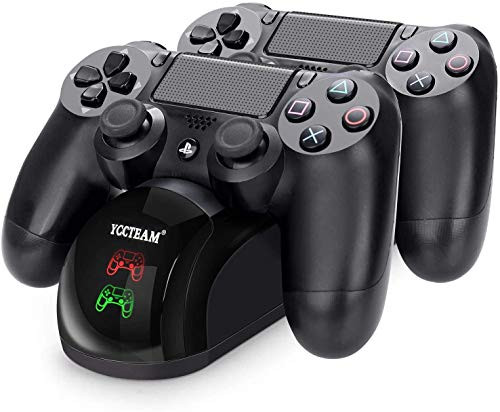 PS4 Controller ChargerController USB Charging Station Dock for Sony Playstation4  PS4  PS4 Slim  PS4 ProPlaystation 4 Controller Charger with Dual USB Fast Charging  LED Indicator