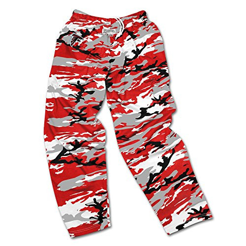 Zubaz NFL Atlanta Falcons Mens Camo Print Team Logo Casual Active Pants Medium BlackRedGray Zubaz NFL Atlanta Falcons Mens Camo Print Team Logo Casual Active Pants Medium BlackRedGray