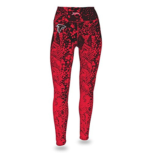 Zubaz NFL Atlanta Falcons Womens Gradient Print Team Logo Leggings Small BlackRed