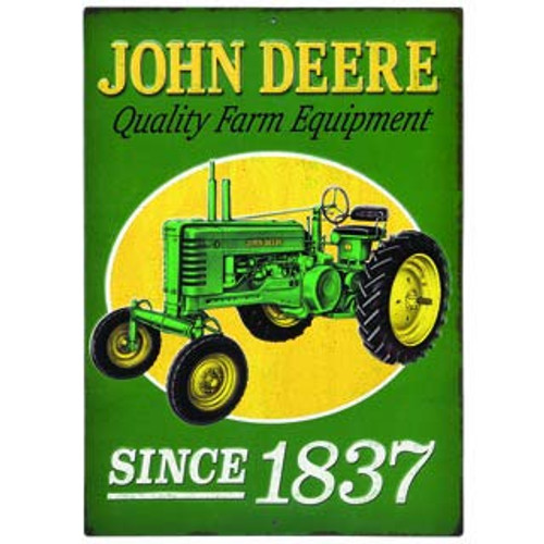 Open Road Brands John Deere Tractor Since 1837 Metal Sign Open Road Brands John Deere Tractor Since 1837 Metal Sign